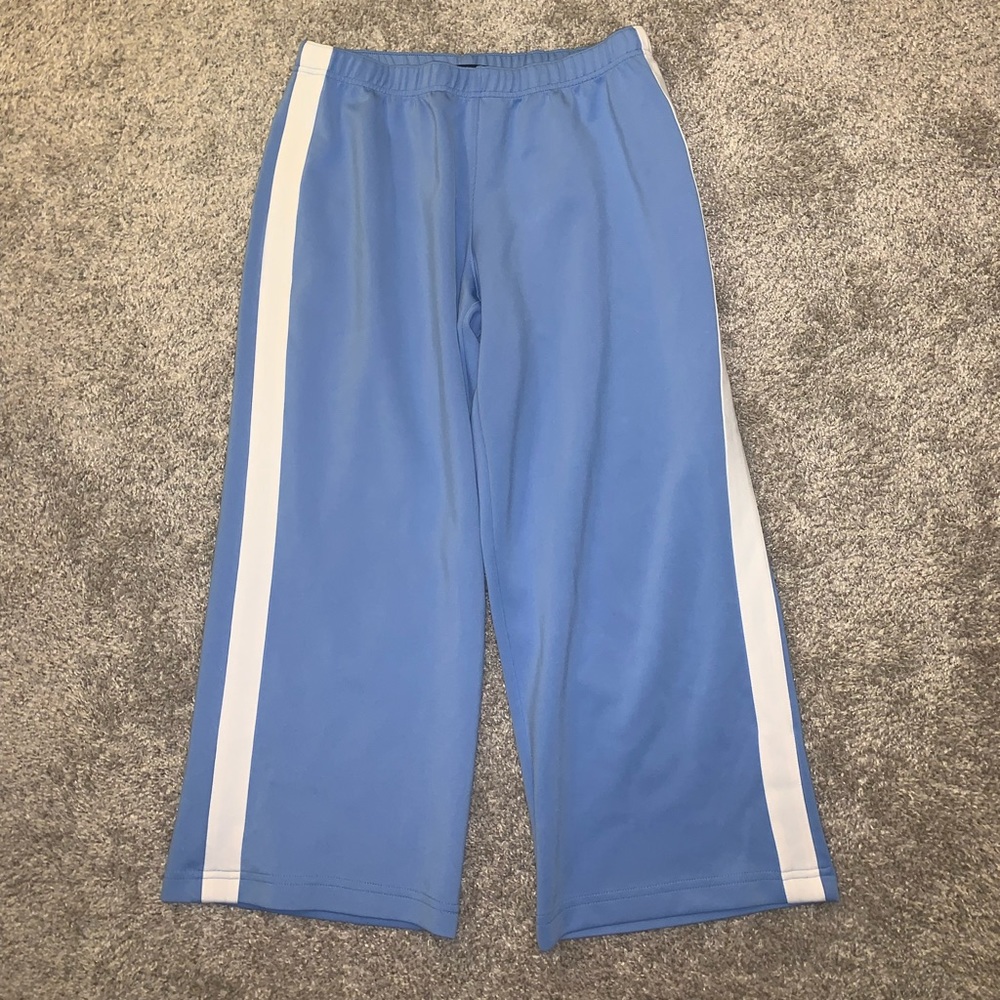 NY Jeans Light Blue & White Polyester Pants sz M - Picture 3 of 8